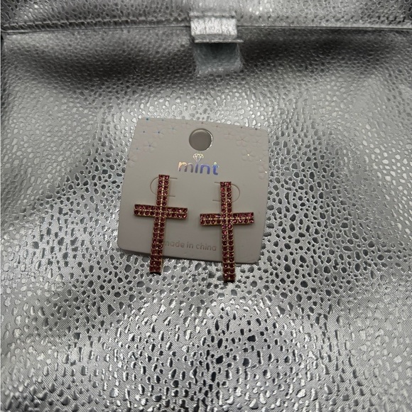 Mint Jewelry - Mint Cross Earrings